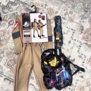 Ghostbusters Kids Costume with inflatable Proton Pack - Tan and Black